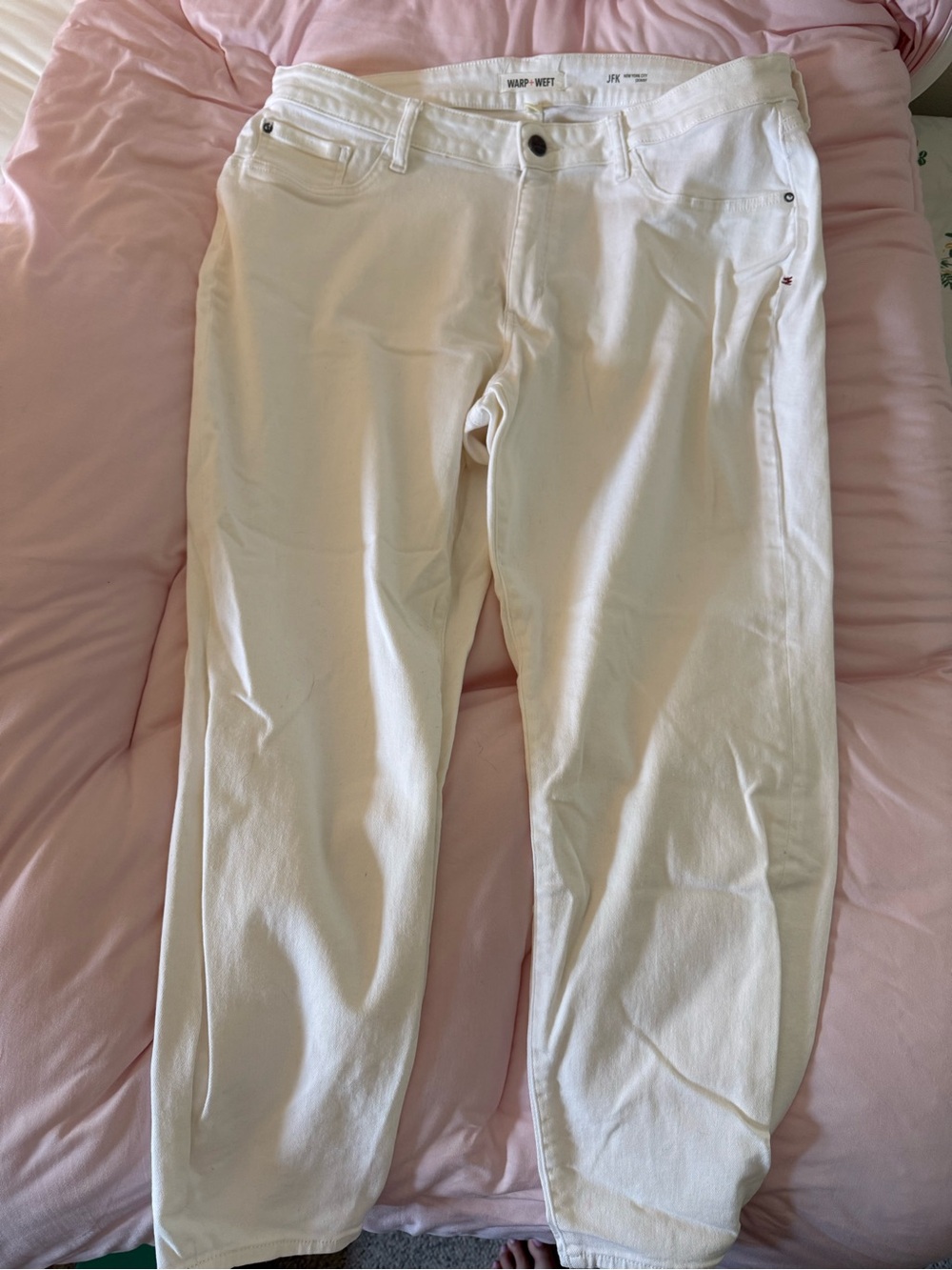 Warp + Weft White Skinny Jeans
